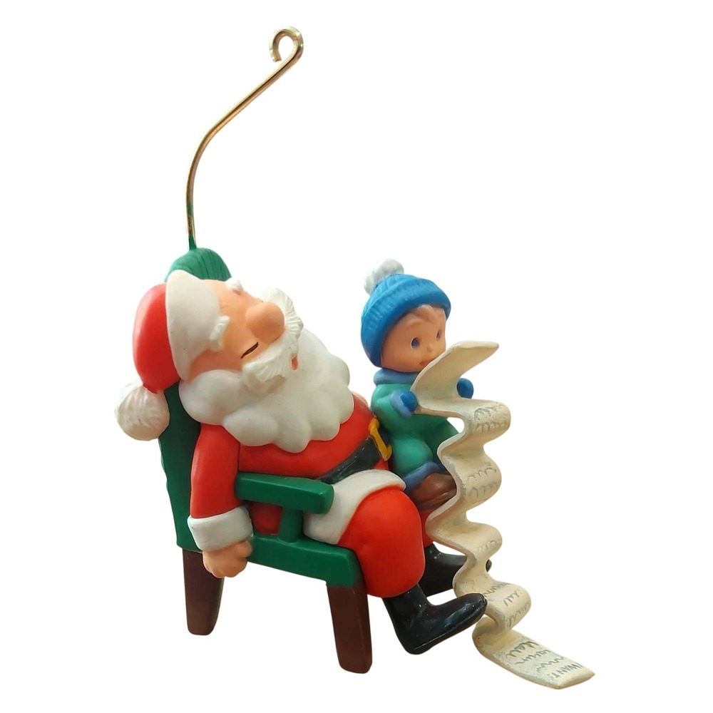 Hallmark Keepsake Ornament 1995 Dream On Santa Sleeping with Child Vintage Box